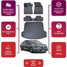 Renault Megane 4 2021 Model Çift Kulak Bagaj Havuzu+4d Araca Özel Havuzlu Paspas Takımıı Maxii