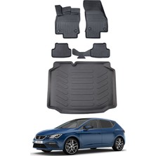 Seat Leon 2014 Model Bagaj Havuzu Araca Özel Siyah Paspas Takımı