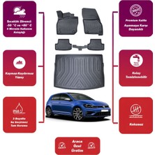 Volkswagen Golf 7 2014 Model Bagaj Havuzu+4d Araca Özel Havuzlu Paspas Takımıı Maxii