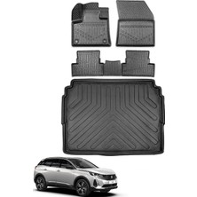 Peugeot 3008 2020 Model Alt Kademe Bagaj Havuzu+Araca Özel Üretim 3D Havuzlu Paspas Takımı