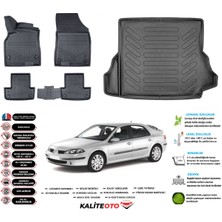 Renault Laguna 2 2001 Model Esnek Bagaj Havuzu Paspası Araca Özel Siyah Kokusuz Paspas Takımı