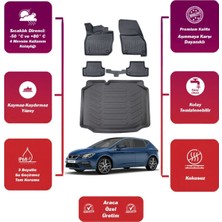 Seat Leon 2015 Model Bagaj Havuzu+4d Araca Özel Havuzlu Paspas Takımıı Maxii