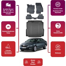 Skoda Octavia 2015 Model Bagaj Havuzu+4d Araca Özel Havuzlu Paspas Takımıı Maxii