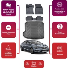 Renault Megane 4 2017 Model Sol Kulak Bagaj Havuzu+4d Araca Özel Havuzlu Paspas Takımıı Maxii