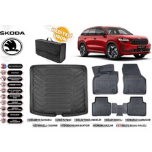 Skoda Kodiaq 2024 Model Bagaj Havuzu+Paspas Seti Profesyonel Serisi Hediyeli