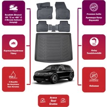 Volkswagen Tiguan 2017 Model Üst Bagaj Havuzu+4d Araca Özel Havuzlu Paspas Takımıı Maxii