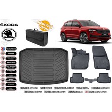 Skoda Karoq 2019 Model Bagaj Havuzu+Paspas Seti Profesyonel Serisi Hediyeli