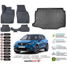 Seat Arona 2020 Model Alt Esnek Bagaj Havuzu Araca Özel Siyah Paspas Takımı