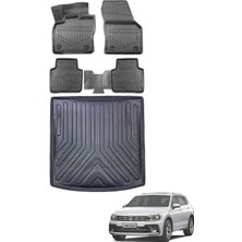 Volkswagen Tiguan Allspace 2016 Model Bagaj Havuzu+Araca Özel Üretim 3D Havuzlu Paspas