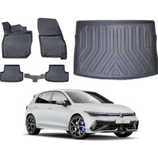 Volkswagen Golf 8 Otomatik 2022 Model Üst Bagaj Havuzu Paspas Takımı Maxi Eva Serisi