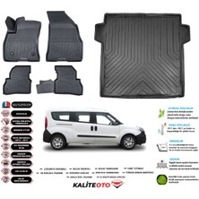 Fiat Doblo Maxi 2020 Model Esnek Bagaj Havuzu Araca Özel Siyah Paspas Takımı