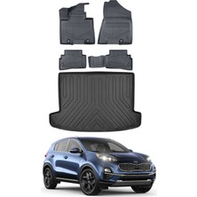 Kia Sportage 2020 Model Bagaj Havuzu Araca Özel Siyah Paspas Takımı