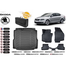 Skoda Octavia 2018 Model Bagaj Havuzu+Paspas Seti Profesyonel Serisi Hediyeli