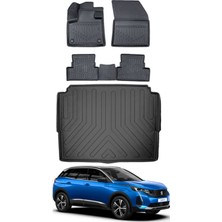 Peugeot 3008 2019 Model Alt Bagaj Havuzu Araca Özel Siyah Paspas Takımı