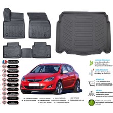Opel Astra J Hb 2010 Model Esnek Bagaj Havuzu Araca Özel Siyah Paspas Takımı