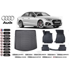 Audi A4 2021 Model Bagaj Havuzu Araca Özel Siyah Havuzlu Paspas Takımı Sett