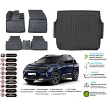 Citroen C5 Aircross 2017 Model Üst Esnek Bagaj Havuzu Araca Özel Siyah Paspas Takımı