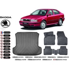 Skoda Octavia 2002 Model Bagaj Havuzu Araca Özel Siyah Ekstra Havuzlu Paspas Takımı