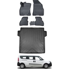 Fiat Doblo Maxi 2014 Model Bagaj Havuzu Araca Özel Siyah Paspas Takımı