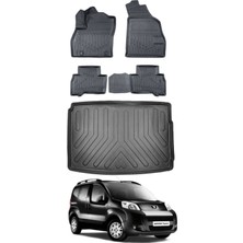 Peugeot Bipper 2022 Model Bagaj Havuzu Araca Özel Siyah Paspas Takımı