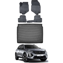 Peugeot 2008 2021 Model Alt Bagaj Havuzu Araca Özel Siyah Paspas Takımı