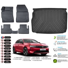Opel Astra L 2023 Model Üst Esnek Bagaj Havuzu Araca Özel Siyah Kokusuz Yumuşak Paspas Takımı