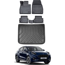 Ford Puma 2022 Model Üst Bagaj Havuzu Araca Özel Siyah Paspas Takımı