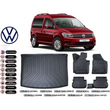 Volkswagen Caddy 2016 Model Bagaj Havuzu Araca Özel Siyah Ekstra Havuzlu Paspas Takımı