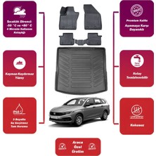 Fiat Egea Stw 2024 Model Üst Bagaj Havuzu+4d Araca Özel Havuzlu Paspas Takımıı Maxii