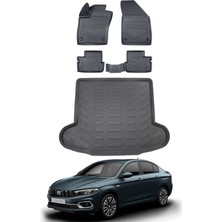 Fiat Egea Hybrıd 2024 Model Bagaj Havuzu Araca Özel Siyah Paspas Takımı