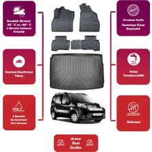 Peugeot Bipper 2016 Model  Bagaj Havuzu+4d Araca Özel Havuzlu Paspas Takımıı Maxii