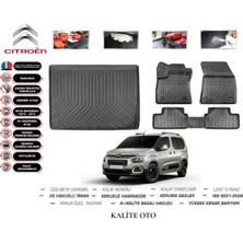 Citroen Berlingo 2024 Model 3D Bagaj Havuzu+4d Havuzlu Paspas Setii