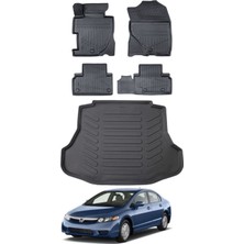 Honda Civic 2010 Model Bagaj Havuzu Araca Özel Siyah Paspas Takımı