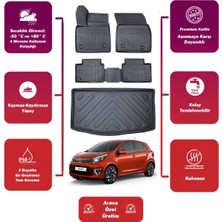 Kia Picanto 2019 Model Bagaj Havuzu+4d Araca Özel Havuzlu Paspas Takımıı Maxii