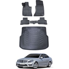 Mercedes C Serisi W204 2013 Model Plastik Bagaj Havuzu Araca Özel Siyah Paspas Takımı