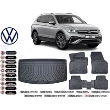 Volkswagen Allspace 2018 Model 7 Koltuk Bagaj Havuzu Araca Özel Siyah Kokusuz Havuzlu Paspas Takımı