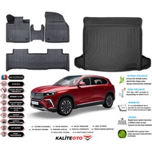 Togg T10X 2024 Model Esnek Bagaj Havuzu Araca Özel Siyah Paspas Takımı