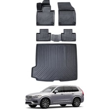 Volvo  XC90 Plug-In 2024 Model Bagaj Havuzu Araca Özel Siyah Paspas Takımı