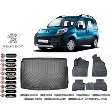 Peugeot Bipper 2018 Model Bagaj Havuzu Araca Özel Siyah Ekstra Havuzlu Paspas Takımı