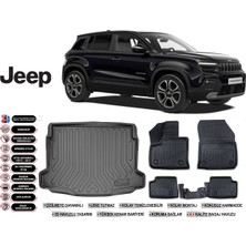 Jeep Avanger Elektrikli 2023 Model Üst Bagaj Havuzu Araca Özel Siyah Ekstra Havuzlu Paspas Takımı