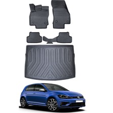 Volkswagen Golf 7 2018 Model Bagaj Havuzu Araca Özel Siyah Paspas Takımı