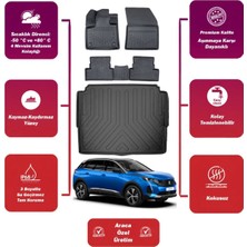 Peugeot 3008 2017 Model Alt Bagaj Havuzu+4d Araca Özel Havuzlu Paspas Takımıı Maxii