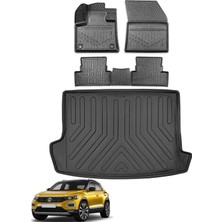 Volkswagen T-Roc 2023 Model Üst Kademe Bagaj Havuzu+Araca Özel Üretim 3D Havuzlu Paspas