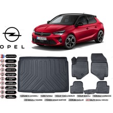 Opel Corsa F 2021 Model Bagaj Havuzu Araca Özel Siyah Kokusuz Havuzlu Paspas Takımı