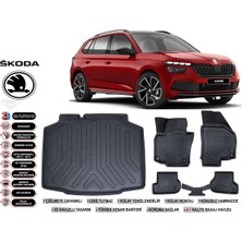 Skoda Kamiq 2025 Model Bagaj Havuzu Araca Özel Siyah Ekstra Havuzlu Paspas Takımı