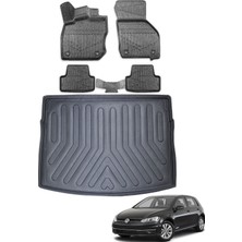 Volkswagen Golf 7 2015 Model Bagaj Havuzu+Araca Özel Üretim 3D Havuzlu Paspas