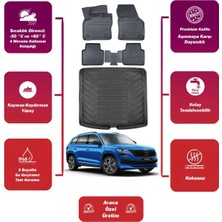 Skoda Kodiaq 2017 Model Bagaj Havuzu+4d Araca Özel Havuzlu Paspas Takımıı Maxii