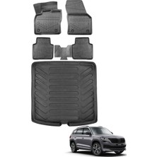 Skoda Kodiaq 2016 Sonrası Bagaj Havuzu+Araca Özel Üretim 3D Havuzlu Paspas