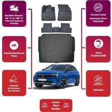 Opel Grandland 2017 Model Alt Bagaj Havuzu+4d Araca Özel Havuzlu Paspas Takımıı Maxii