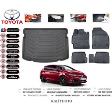 Toyota Auris 2016 Model 3D Bagaj Havuzu+4d Havuzlu Paspas Setii